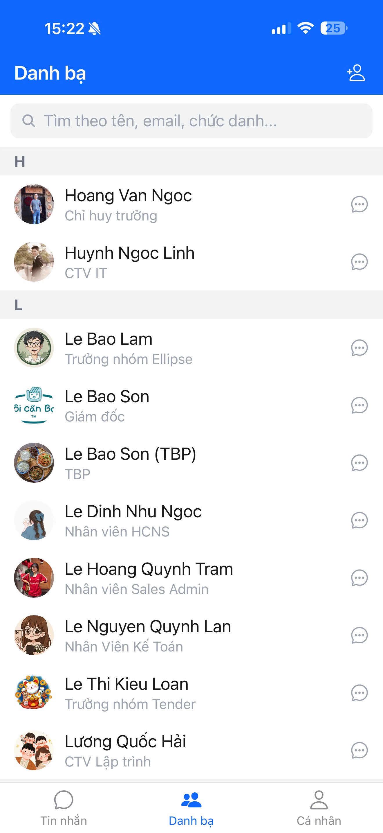 Danh bạ đồng nghiệp
